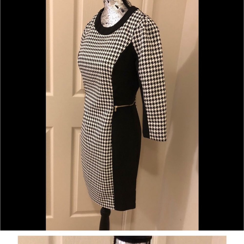 Office Ready  - Houndstooth H&M Long Sleeve Dress (nwot)